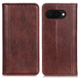 Husa cu clapetă pentru Google Pixel 9A, Split Leather, maro