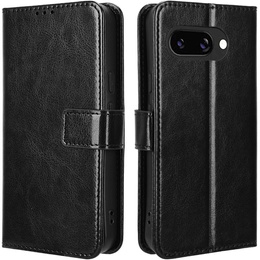 Cu clapetă pentru Google Pixel 9A, Crazy Horse Wallet, negru