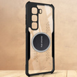 Carcasă pentru Infinix Hot 50 Pro+ 4G, cu placă magnetică, transparent / negru