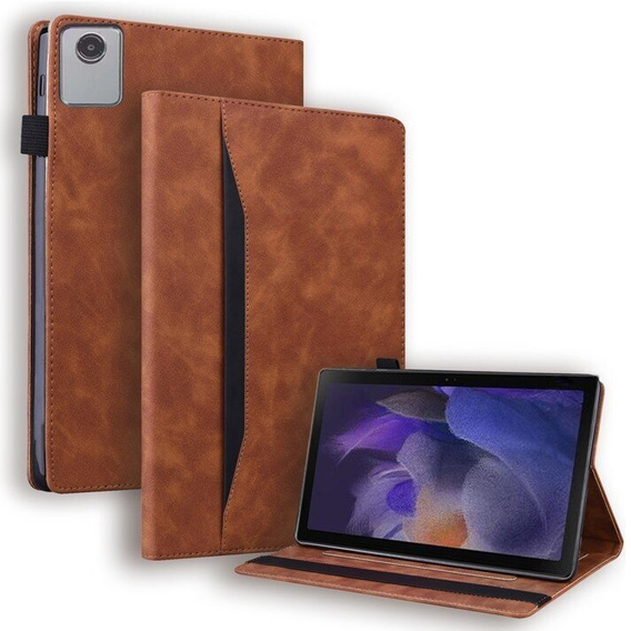 Husă pentru Lenovo Tab M11, Classic, cu spațiu pentru stylus, maro