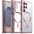 Husă pentru Samsung Galaxy S25 Ultra, Electro MagSafe, roz rose gold + Sticlă pentru ecran