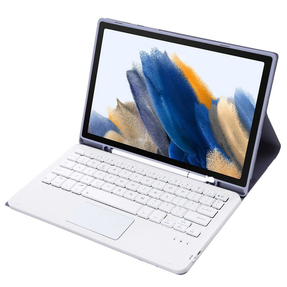 Carcasă + tastatură Samsung Galaxy Tab A8 10.5 X200 / X205, Touchpad, violet
