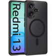 Husă pentru Xiaomi Redmi 13 4G, pentru MagSafe, ERBORD Matt Case, negru + sticlă pentru ecran