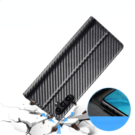 Carcasă cu clapetă pentru Samsung Galaxy A36, Carbon LC.IMEEKE, negru