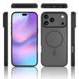 Carcasă Matt pentru iPhone 17 Pro Max, pentru MagSafe, negru translucid