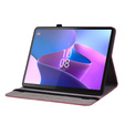 Husă cu clapetă pentru Lenovo Tab P12, flower, roșu