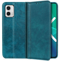 Husa cu clapetă pentru Motorola Moto G73 5G, Split Leather, turquoise