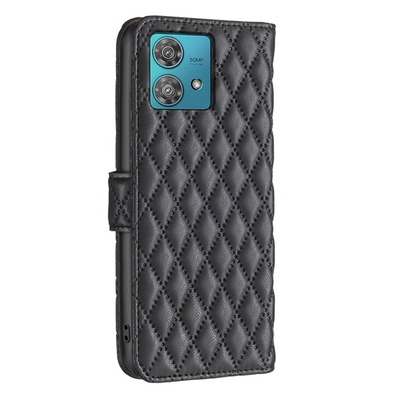 Cu clapetă pentru Motorola Edge 40 Neo, Wallet, BINFEN COLOR, negru