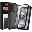 Husă pentru Samsung Galaxy S24 Ultra, ERBORD Rugged MagSafe Case, negru (două rame)