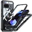 Husă pentru Google Pixel 9A, Shockproof, cu sticlă, pentru MagSafe, negru