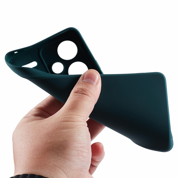 Husa pentru Xiaomi Redmi Note 13 Pro+, Silicone Lite, verde închis