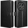 Cu clapetă pentru OnePlus 13, Crazy Horse Wallet, negru