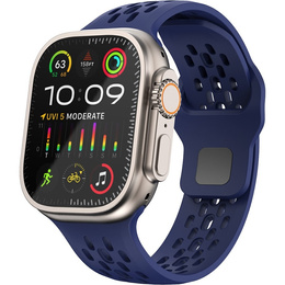 Curea de silicon pentru Apple Watch 1/2/3/4/4/5/6/6/7/8/SE/ULTRA 42/44/45/49MM, albastru marin