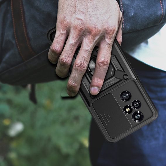 Husă blindată pentru Honor 200 Pro 5G, CamShield Slide, negru