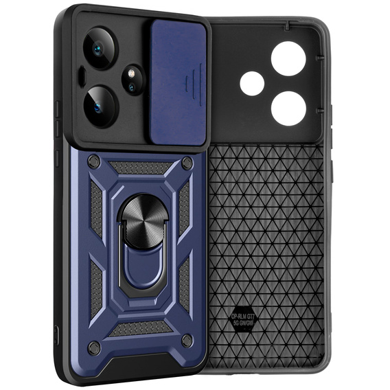 Husă blindată pentru Realme GT 7 / 7T, CamShield Slide, albastru