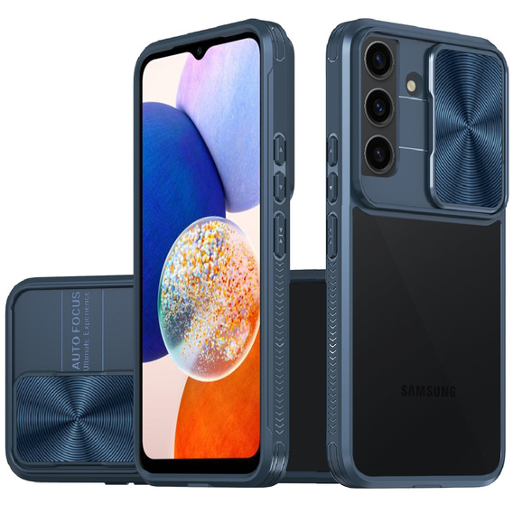 Huse pentru Samsung Galaxy A14 4G/5G, Slide Camera, albastru