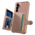 Husa pentru Samsung Galaxy S23 FE, Card Holder Kickstand, roz