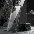 Husă pentru iPhone 17, cu capac pentru cameră, transparentă cu laturi negre