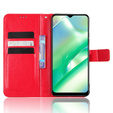 Cu clapetă pentru Realme C33, Crazy Horse Wallet, roșu