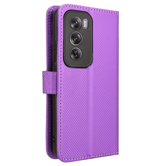 Cu clapetă pentru Oppo Reno 12, Wallet Smart Magnet, violet