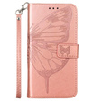 Cu clapetă pentru Samsung Galaxy Z Fold6 5G, Butterfly, roz rose gold