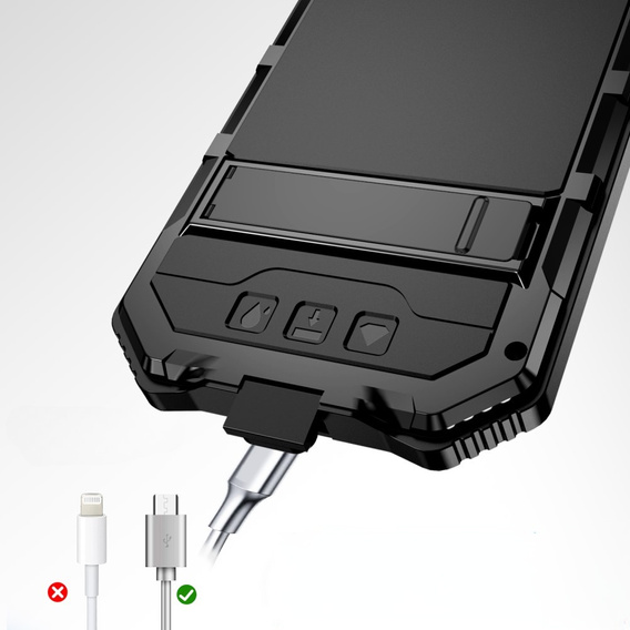 Husă blindată pentru iPhone 16E, R-JUST, negru
