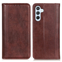 Huse pentru Samsung Galaxy A35 5G, Wallet Litchi Leather, maro