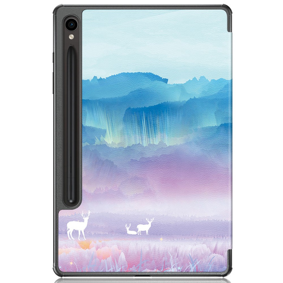 Huse pentru Samsung Galaxy Tab S9, Smartcase Hybrid Pen Slot, deer fantasy