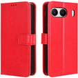 Cu clapetă pentru OnePlus Nord 4, Crazy Horse Wallet, roșu