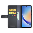 Husa cu clapetă pentru Samsung Galaxy A35 5G, Split Leather, negru