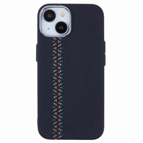 Carcasa pentru iPhone 13, Carbon Fiber MagSafe, negru