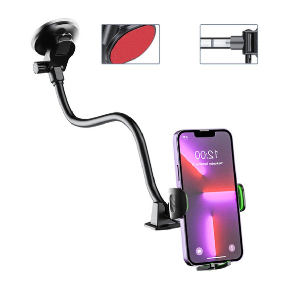 Suport auto pentru parbriz Braț lung 30 cm pentru telefoane de 4,7–7 inci
