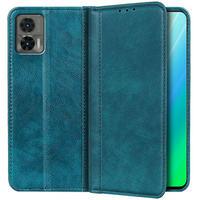 Huse pentru Motorola Edge 30 Neo, Wallet Litchi Leather, verde