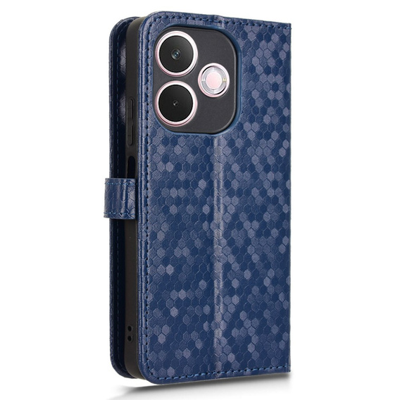 Husa cu clapetă pentru Oppo A5 Pro 5G, Wallet Rhombus, albastru