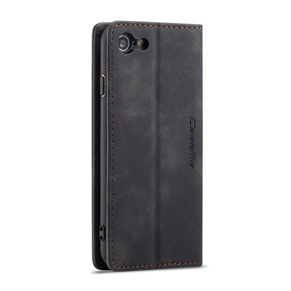 Husa CASEME pentru iPhone 7/8/SE 2020/SE 2022, Leather Wallet Case, negru