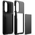 Huse pentru Samsung Galaxy S25 Edge, Sliding Card Holder, negru