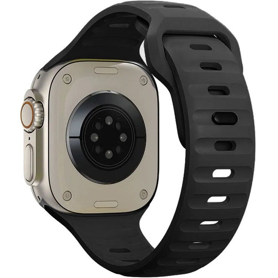 Pasek Silikonowy do Apple Watch 1/2/3/4/5/6/7/8/SE/ULTRA 42/44/45/49MM, Czarny