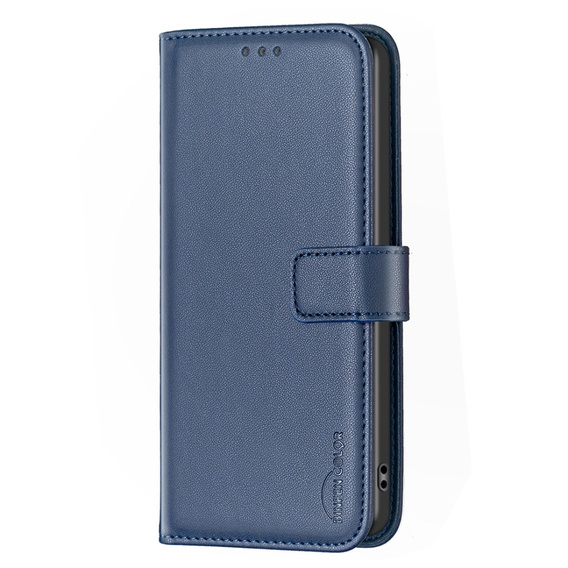 Husa cu clapetă pentru Xiaomi Redmi Note 13 Pro 4G, BINFEN Wallet, albastru