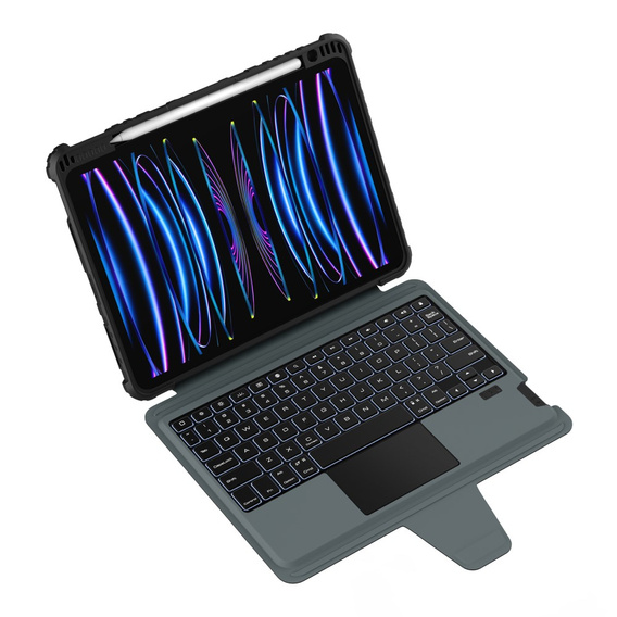Carcasă + tastatură iPad 10.9 / Air 2020/2022/2024 / Pro 11 2020/2021/2022 , NILLKIN Bumper Link Keyboard Case, negru