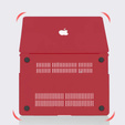 Husă pentru MacBook Air 13 A2337 M1 A2179 A1932, HardShell, roșu