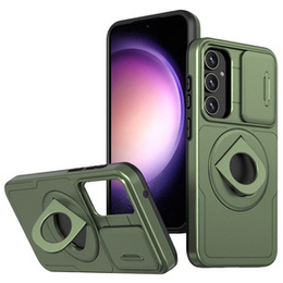 Husă pentru Samsung Galaxy S23 FE, Military Magnet, pentru MagSafe, verde