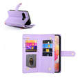 Cu clapetă pentru Samsung Galaxy A56 5G, Wallet Zipper Pocket, violet