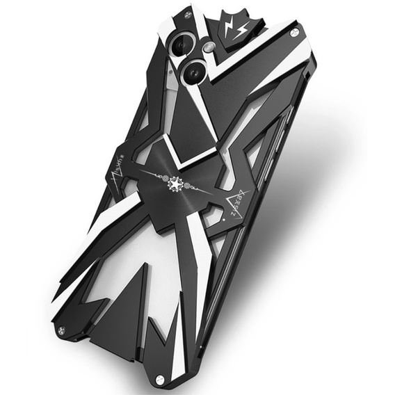 Husă blindată pentru iPhone 15 Plus, Aluminum Alloy, negru