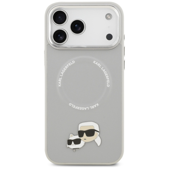 Husă MagSafe cu insignă Karl Lagerfeld Karl & Choupette pentru iPhone 17 Pro Max