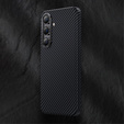Carcasa BENKS Kevlar pentru Samsung Galaxy S24, pentru MagSafe, Carbon Fiber, negru