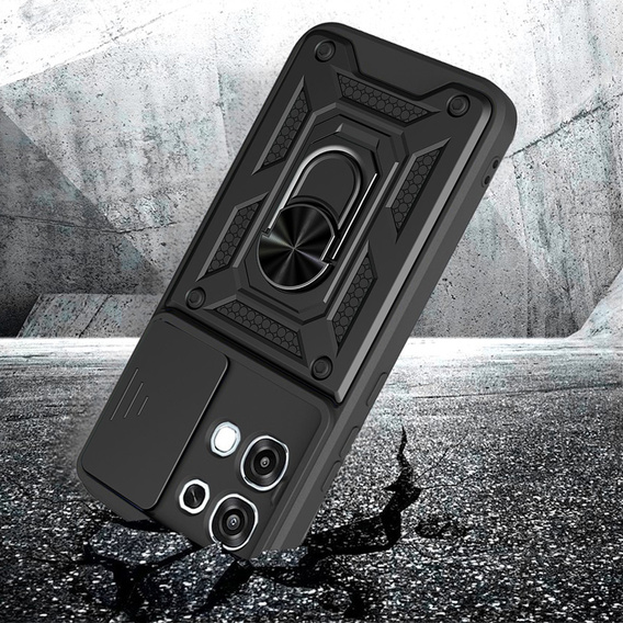 Husă blindată CamShield Slide cu capac pentru cameră și inel pentru Oppo A6 Pro 5G