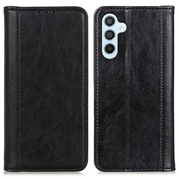 Huse pentru Samsung Galaxy A56, Wallet Litchi Leather, negru
