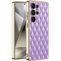 Husă pentru Samsung Galaxy S25 Ultra, Leather Rhombus, violet