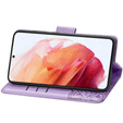 Cu clapetă pentru Oppo Reno 12 Pro, Butterfly, violet