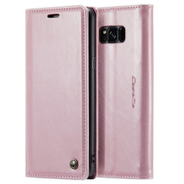 Carcasă flip CASEME pentru Samsung Galaxy S8, Waxy Textured, roz